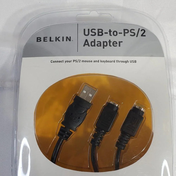 Belkin USB-to-PS/2 Adapter F5U119VE1 - Connect PS/2 Mouse & Keyboard USB New - Picture 3 of 5